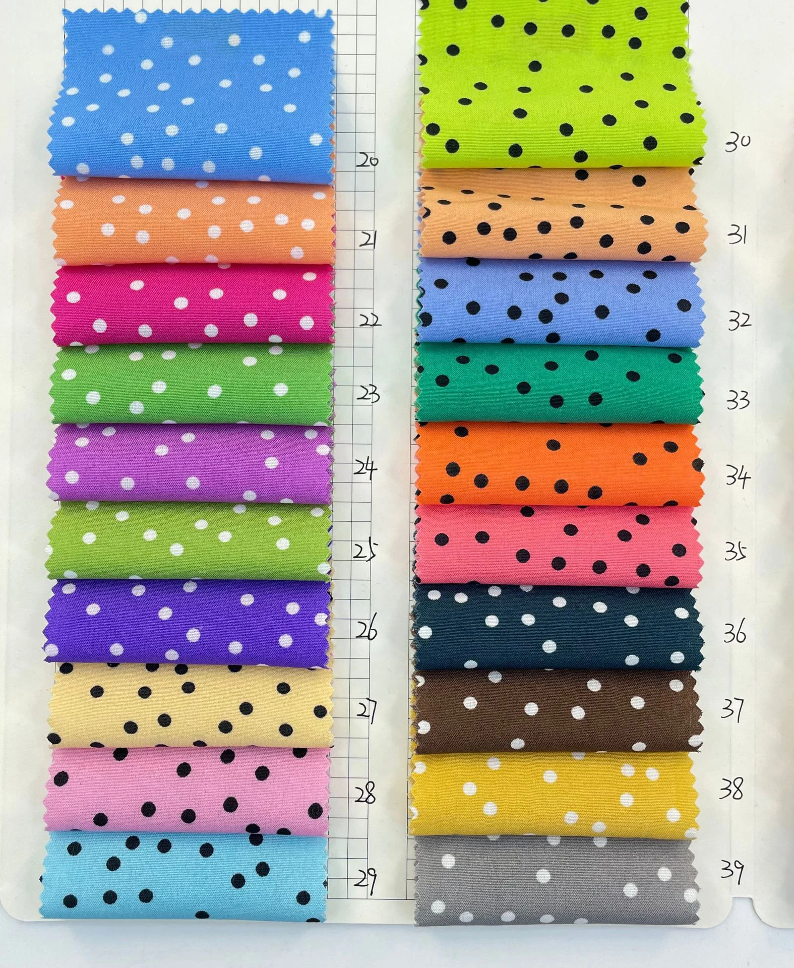 YX609 New Arrivals Christmas Red Chiffon Fabric Poly Small White Dots Chiffon Fabric for Dress Home Textiles - 图片 6