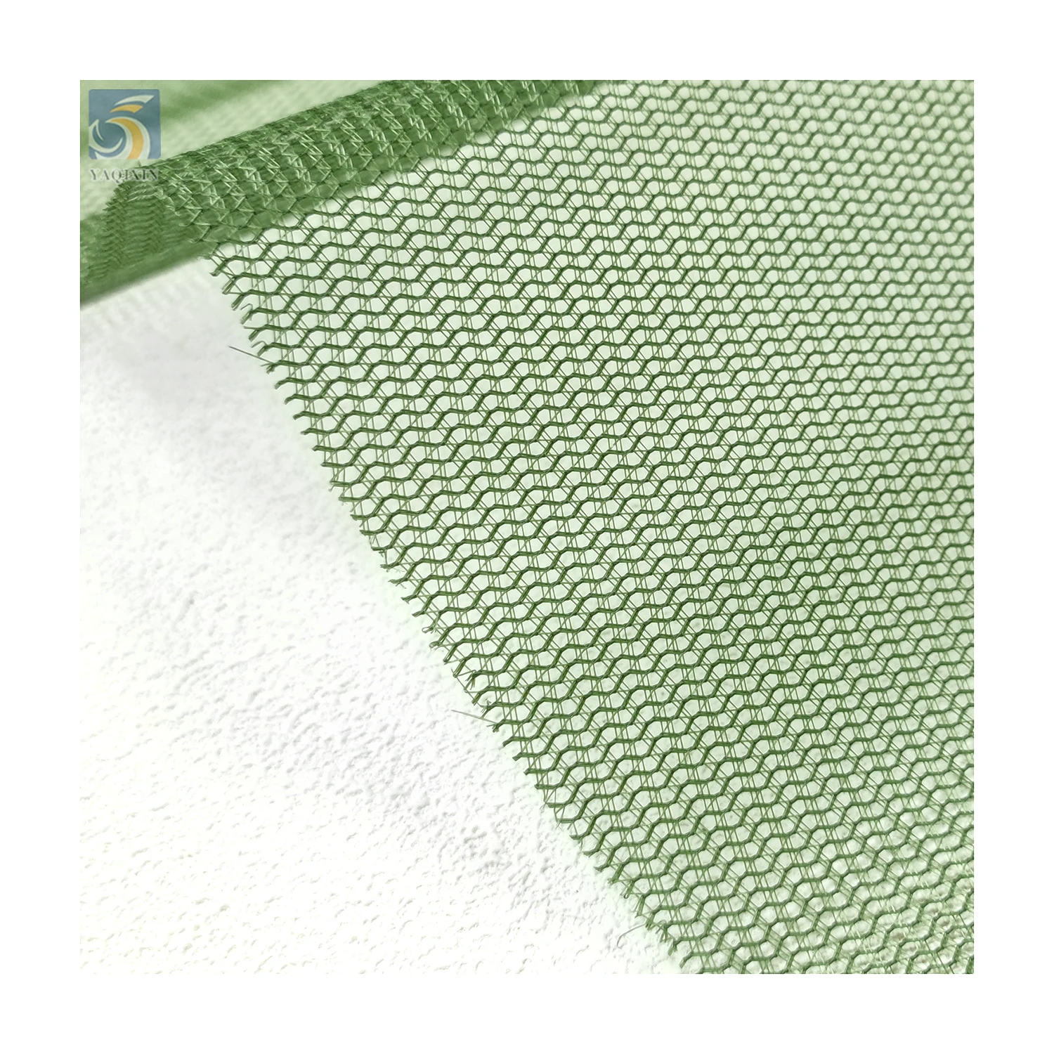 YX133 Environmental Certification 135gsm 100% Polyester Rpet Fabric Recycled Hard Mesh Fabric for Cap Bags - 图片 3