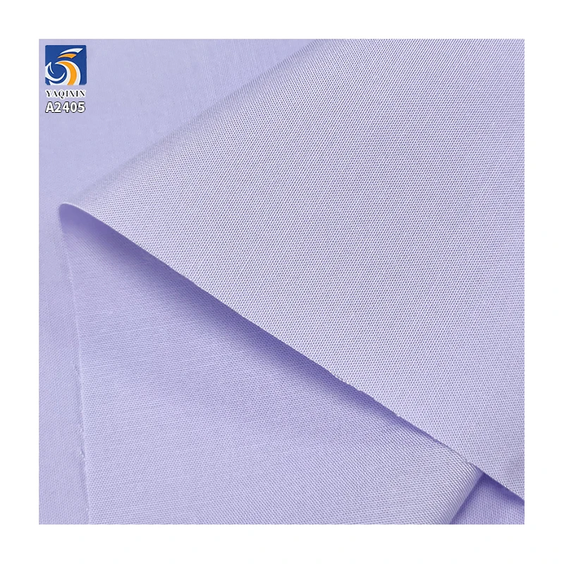A2405 Plain 140gsm Spring and Summer Cool Cotton Casual Dress Shirt Fabric 60% Lyocell Polyester 40% Cotton Poplin Ice Fabric - 图片 4