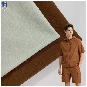 Y-190 70D 140g Anti-Wrinkle 90% Nylon 10% Spandex Matte Mini Grid Water Repellent High Stretch Fabric for Casual Wear Shorts