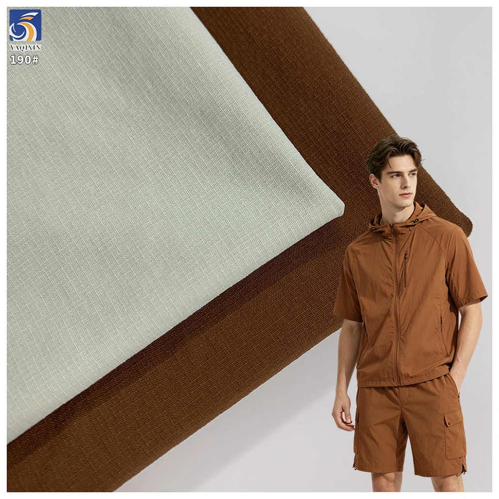 Y-190 70D 140g Anti-Wrinkle 90% Nylon 10% Spandex Matte Mini Grid Water Repellent High Stretch Fabric for Casual Wear Shorts