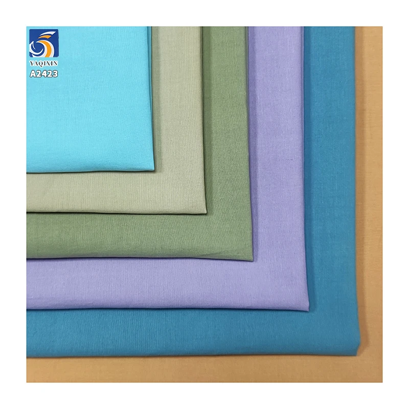 A2423 110g/m² Lightweight 60% Cotton 40% Lyocell Blended 60s Poplin Polyester Cotton Washed Fabric Shirt Dress Fabric - 图片 2