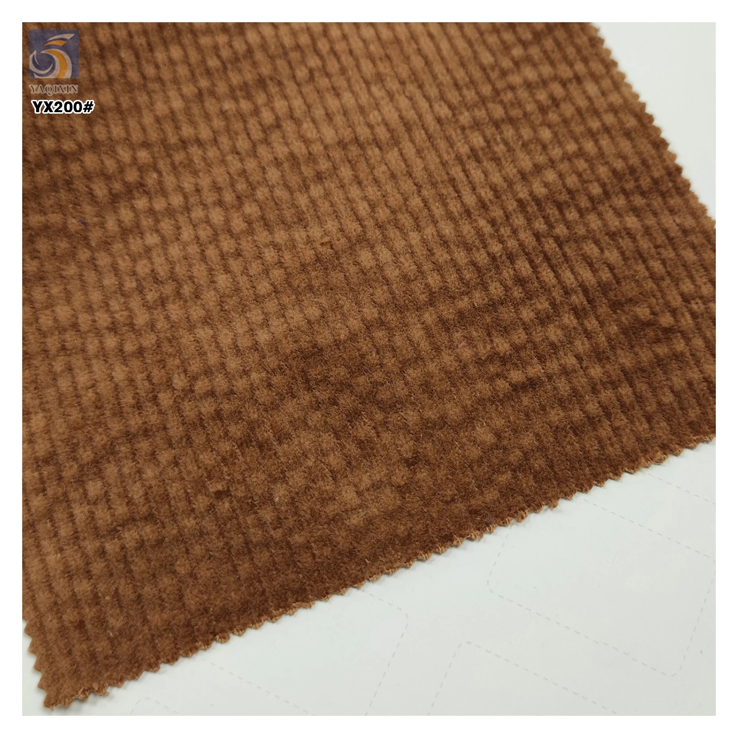 YX200 High Quality 330gsm Heavyweight Thick 8W Corduroy Fabric 97 Cotton 3 Spandex Stretch Corduroy Fabric - 图片 2