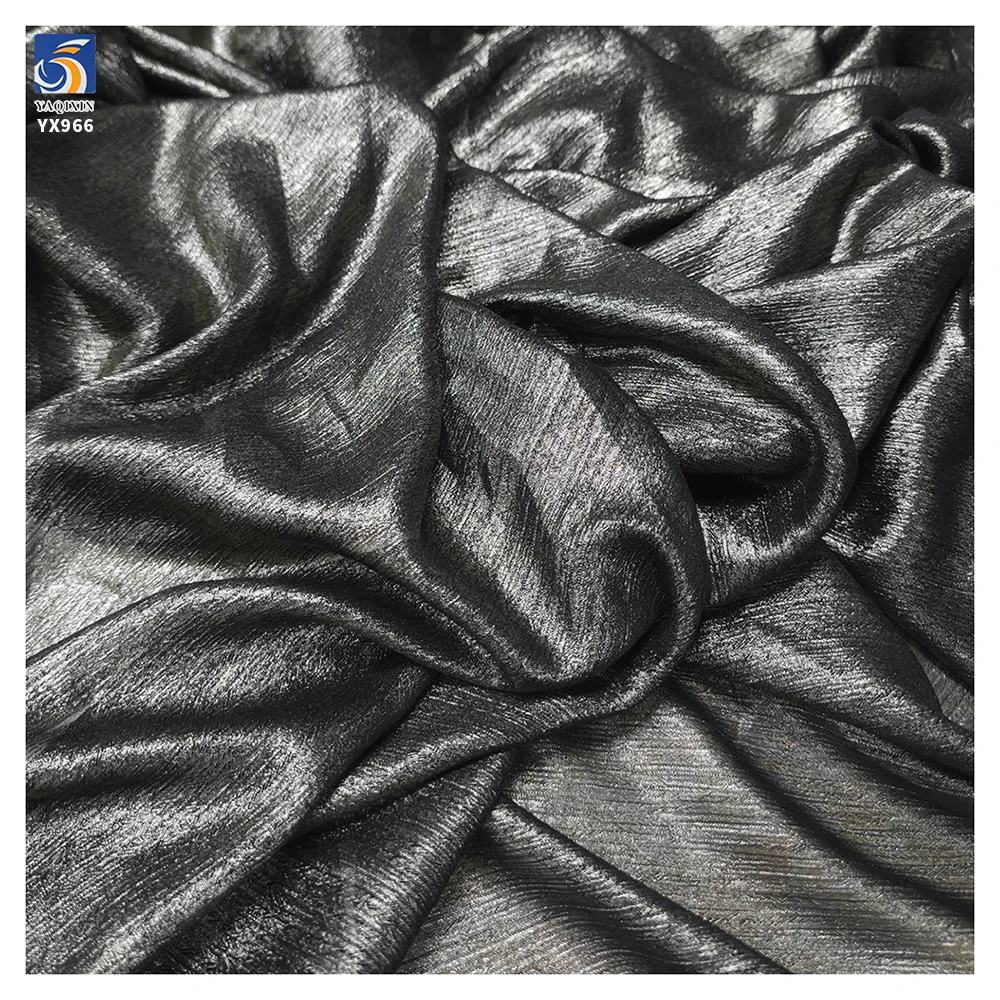 YX966 Holographic 100% Polyester Silk Lurex Chiffon Fabric Soft and Comfortable Women's Dresses Lurex Chiffon Fabric - 图片 2