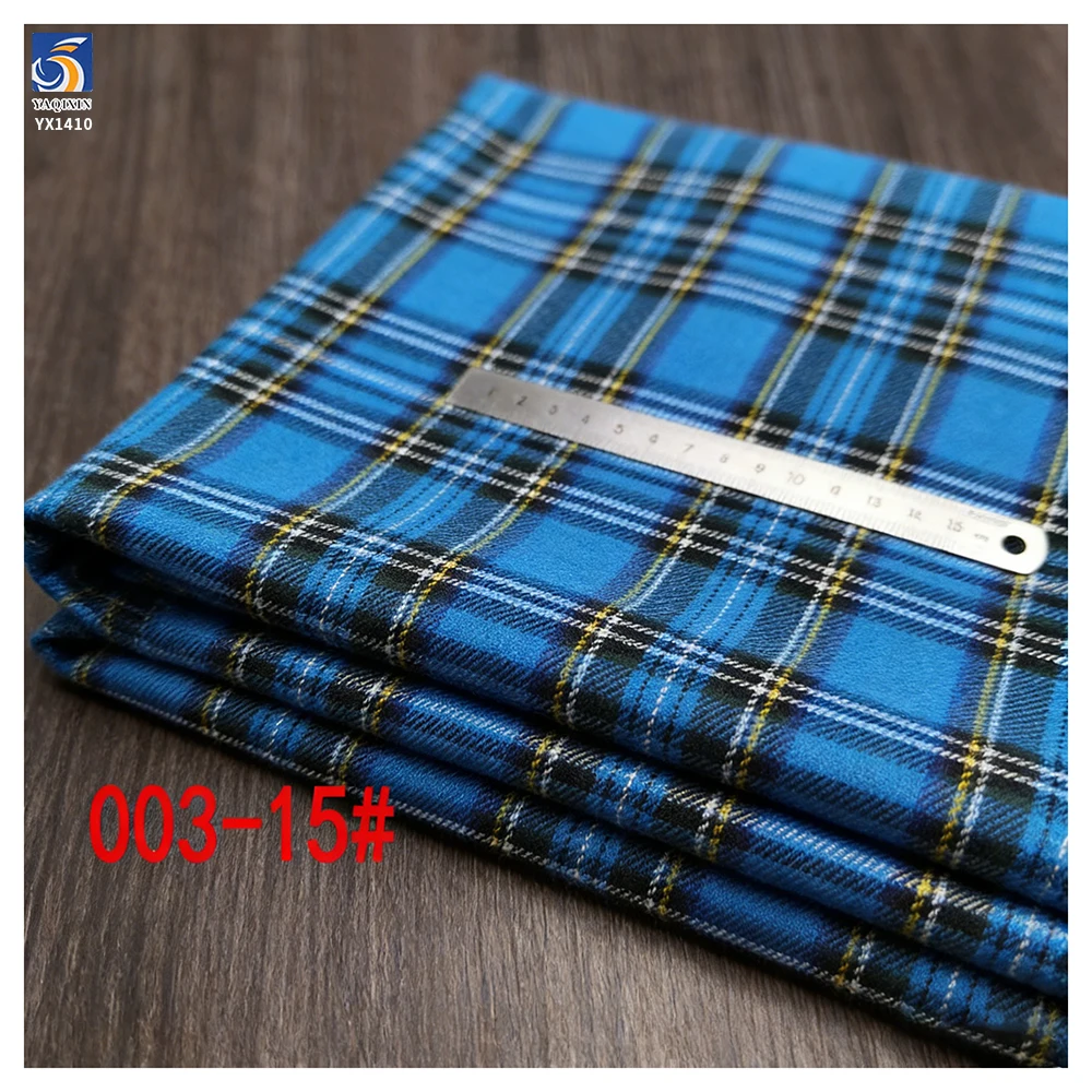 YX1410 145CM 170gsm High Quality Polyester Cotton TR Fabric Ghana Blue School Uniform Striped Yarn Dyed Fabric - 图片 5
