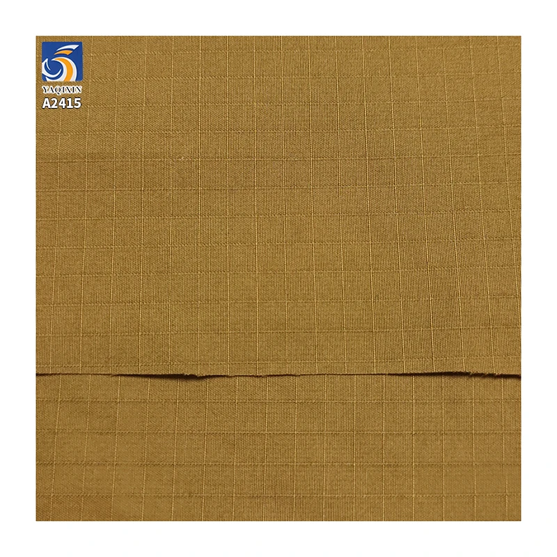 A2415 150gsm 65% Cotton and 35% Nylon Blended Jacquard Fabric 5mm Checkered Sand-Washed Cotton Fabric for Shirts Dress - 图片 5