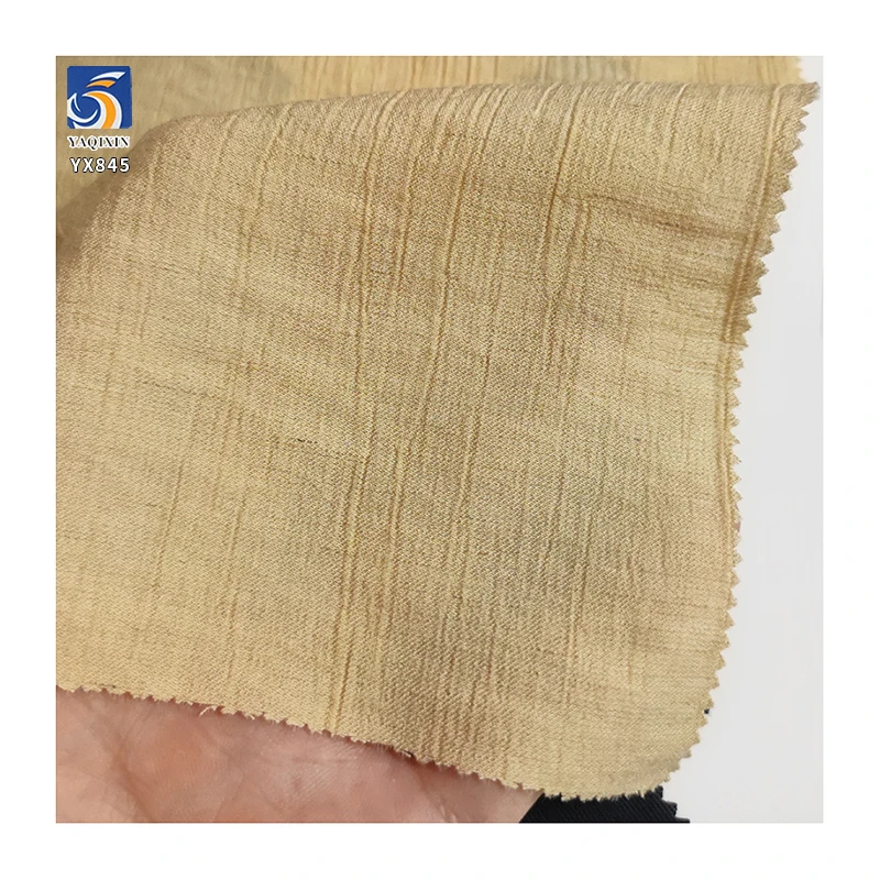 YX845 130gsm High Quality Density 80% Cotton 20% Nylon Soft Thickened Wrinkled Chiffon Fabric Crepe for Clothing - 图片 4