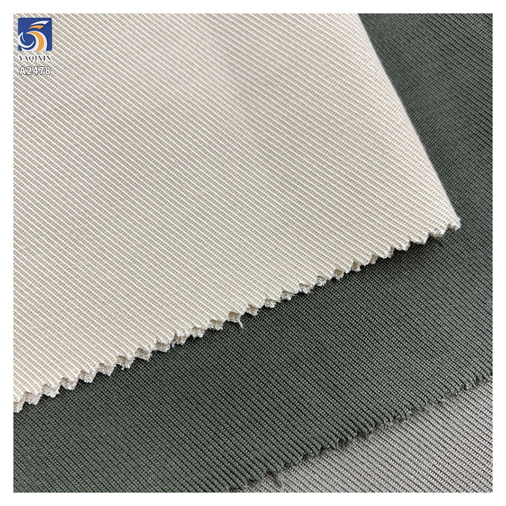 A2478 Cheap 180g/m Twill Sand Washing Fabric Beige Woven 60% Lyocell 40% Cotton Twill Pants Fabric Sales by the Meters - 图片 2