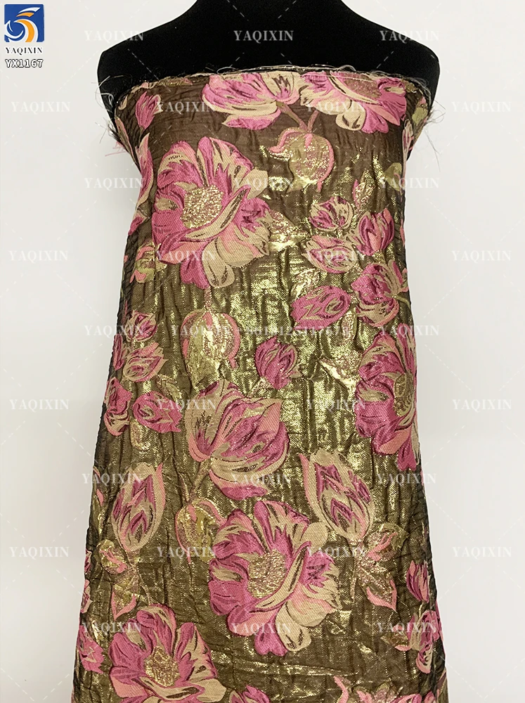 YX1164 180gsm Woven 100% Polyester 3D Jacquard Brocade Fabric Latest Woman Dresses for Clothing - 图片 3