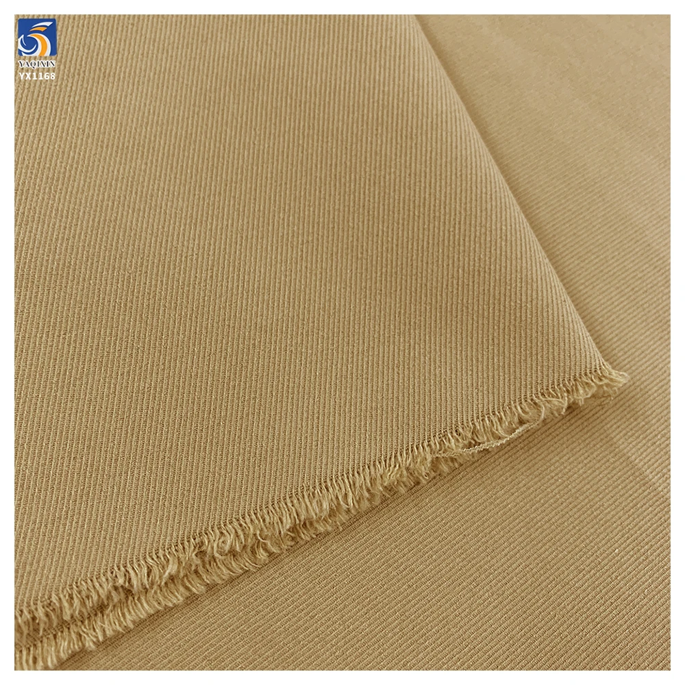 YX1168 Cheap 280gsm 100% Polyester Woven Khaki Twill Fabric for Pants Shirts Overalls Dresses Poly Coarse Twill Fabrics - 图片 2