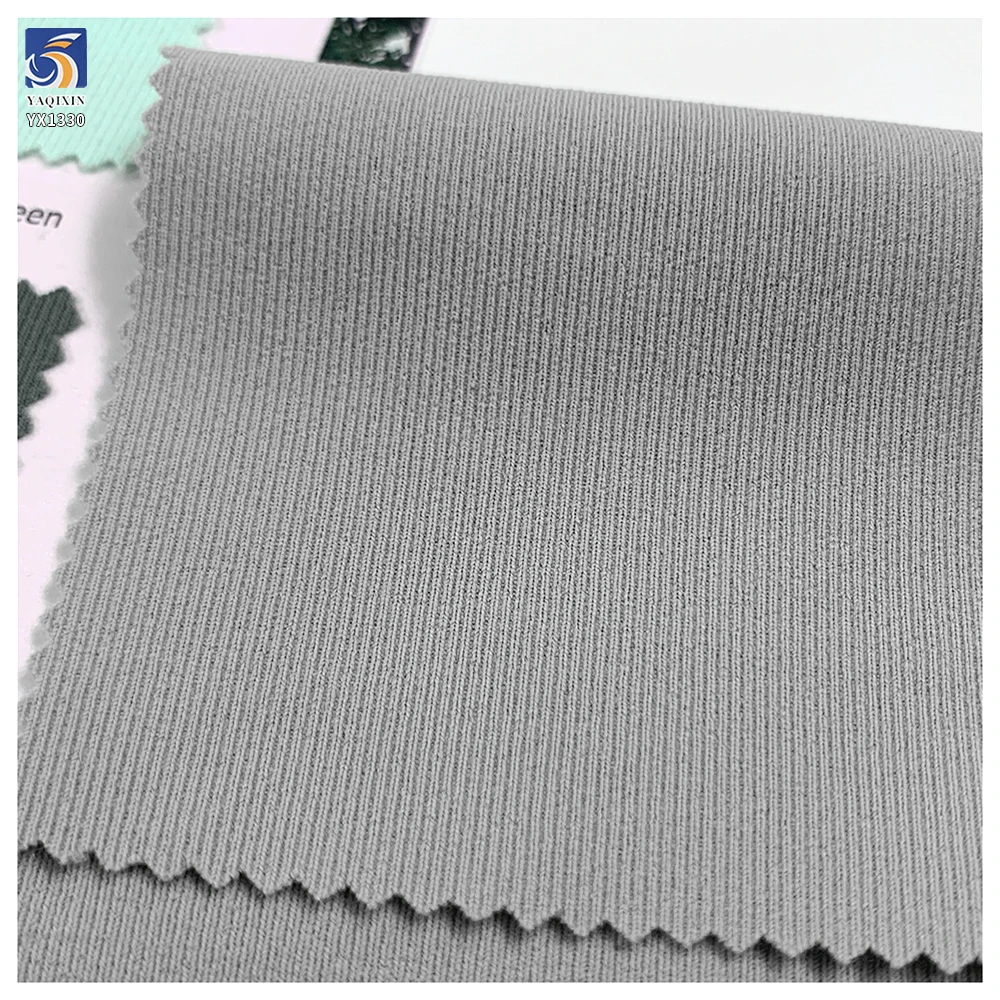 YX1330 Premium Quick-drying Sport Fabrics 170gsm 88% Nylon 12% Spandex Knit Stretch Stripe Outdoor Yoga Fabric for Women - 图片 5