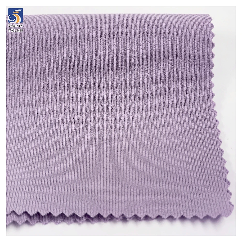 YX1330 Premium Quick-drying Sport Fabrics 170gsm 88% Nylon 12% Spandex Knit Stretch Stripe Outdoor Yoga Fabric for Women - 图片 3