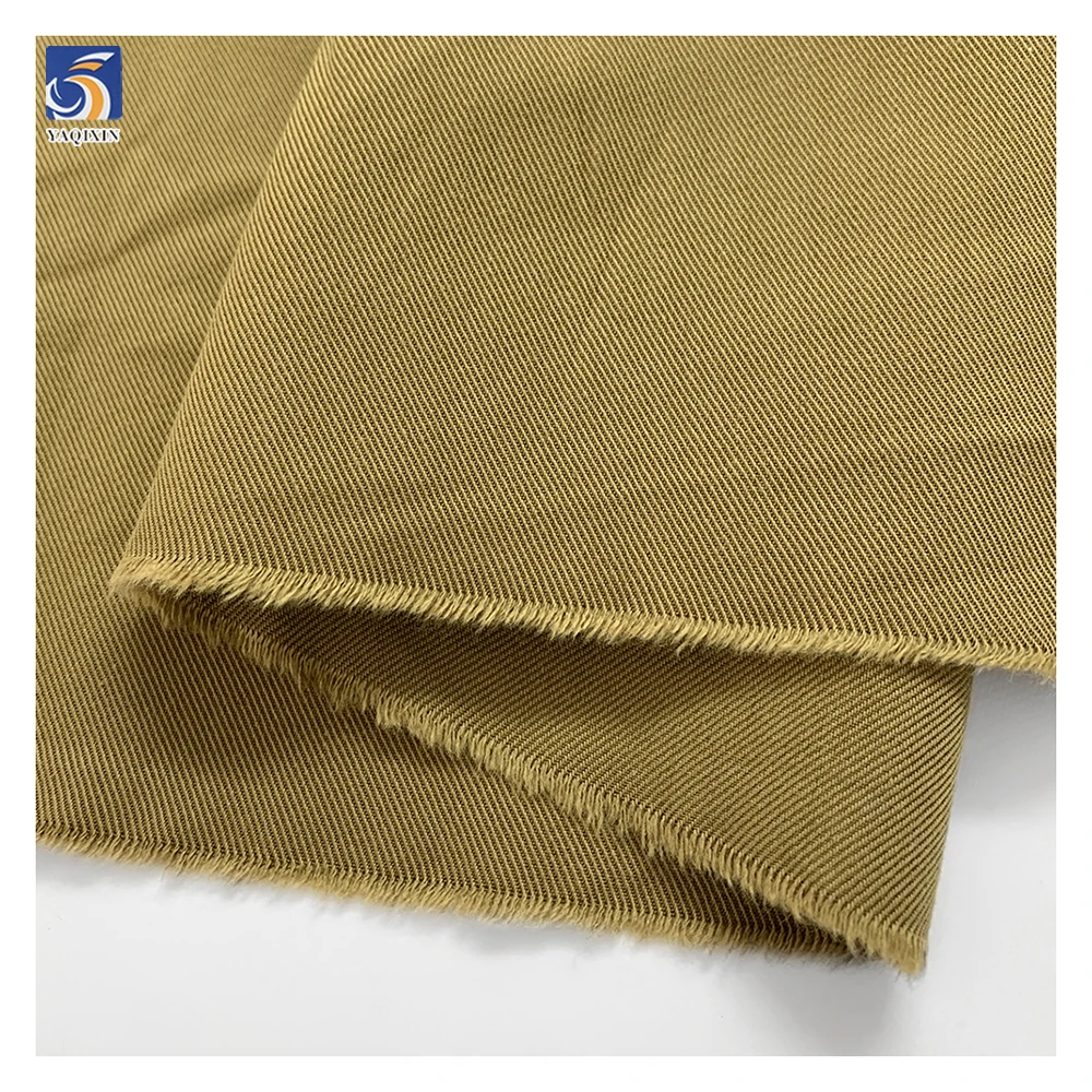 A2473 220g/m 50% Cotton 50% Lyocell Twill Fabric Khaki Polyester Cotton Blend Twill Fabric for Women's Windbreaker Jacket - 图片 3