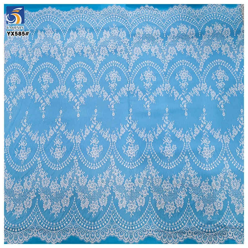 YX586 Readymade French Wide 1.5m Eyelash Lace Fabric Polyester Home Textile Curtain Eyelash Lace Fabrics - 图片 6