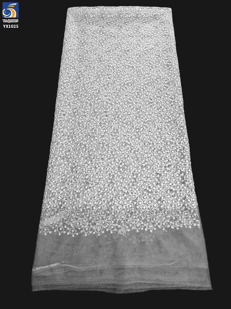 YX1025 New Trends and New Materials Customization Embroidery Mesh Fabric Samples Available in 7 Days Apparel Dress Tulle Fabric - 图片 3