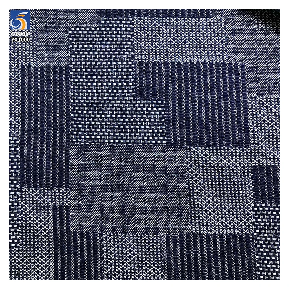 YX100 220g/m² 10oz Camouflage-Style Pattern Washed Denim Fabric Trendy Jacquard Denim Fabric for Blue Jacket and Pants - 图片 5