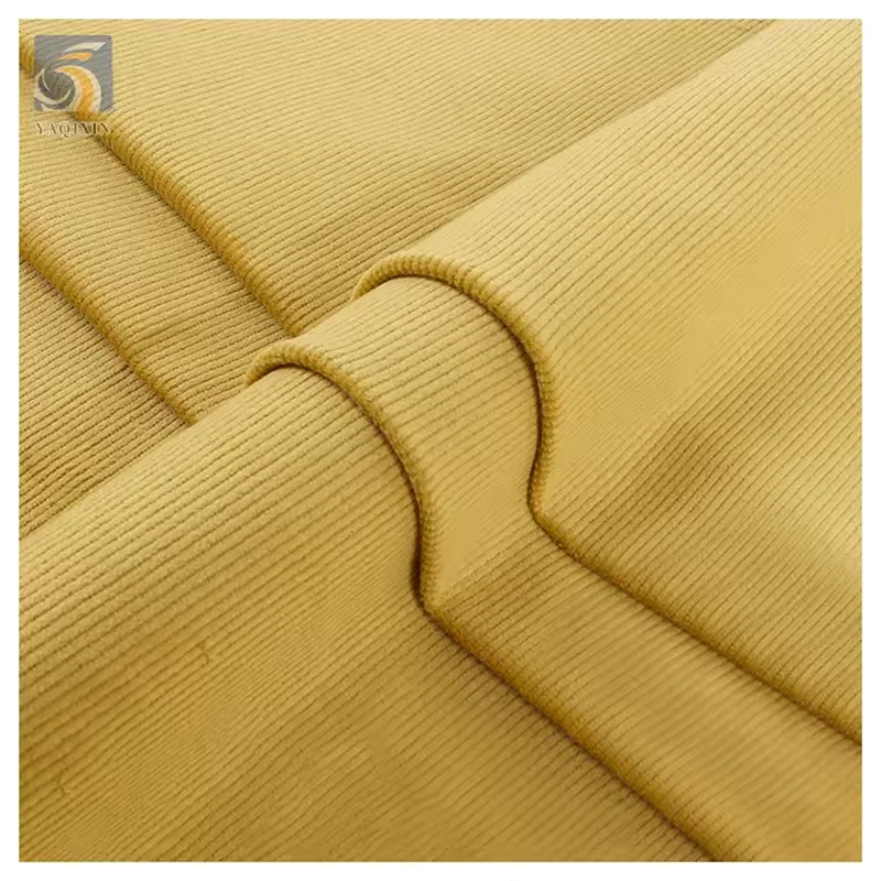 YX2340-1 Wholesale Baby Corduroy Fabric 16 Wales 97% Cotton 3% Spandex Stretch Corduroy Fabric for Kids - 图片 4