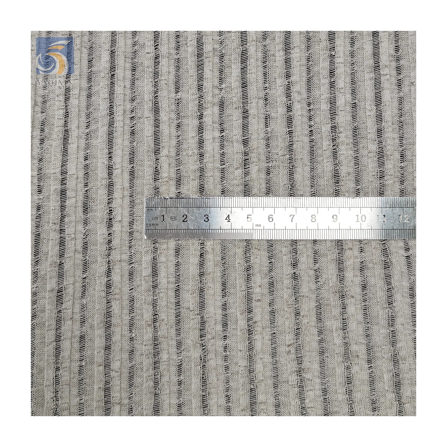 YX134 New Arrival Summer Polyester Women's Shirt Fabric 25% Rayon/75% Polyester Striped Knitted Fabric - 图片 4