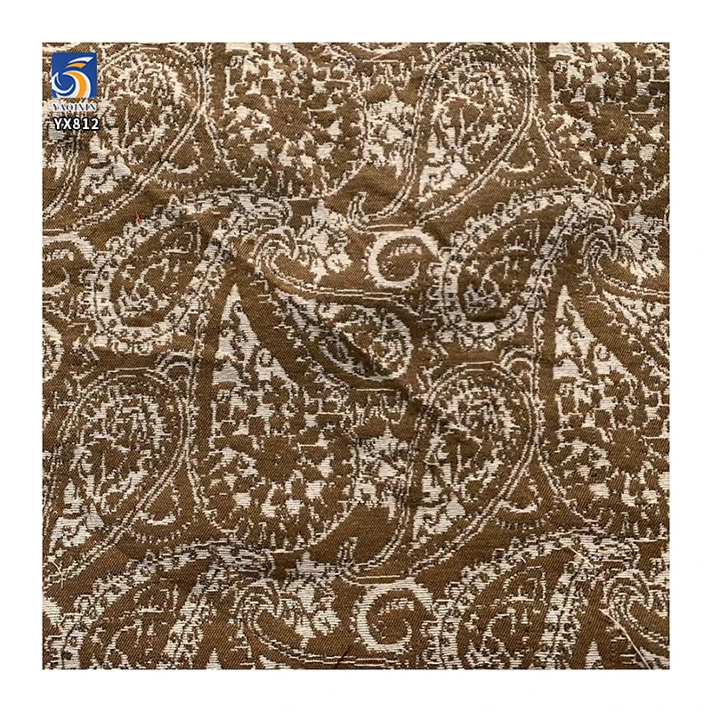 YX813 Ethnic Style Design Cashew Flower Woven Polyester Cotton Jacquard Chiffon Fabric for Clothing Home Fabric Tablecloth - 图片 5
