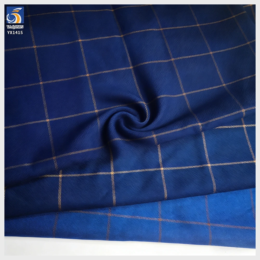 YX1415 High Quality 290gsm 70%Polyester 30%Viscose TR Men Suit Fabric British Plaid Yarn-Dyed Fabric for School Uniform Suit - 图片 5