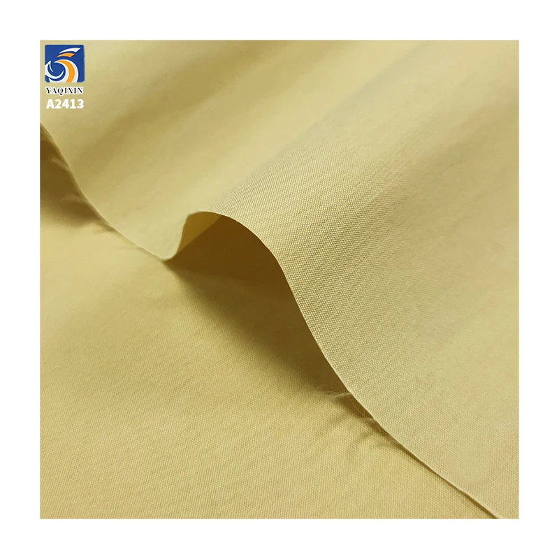 A2413 130g/m² Cotton and Nylon Blended Poplin Fabric Plain Weave Slightly Wrinkled Texture Shirt Dress Soft Poplin Cotton Fabric - 图片 4