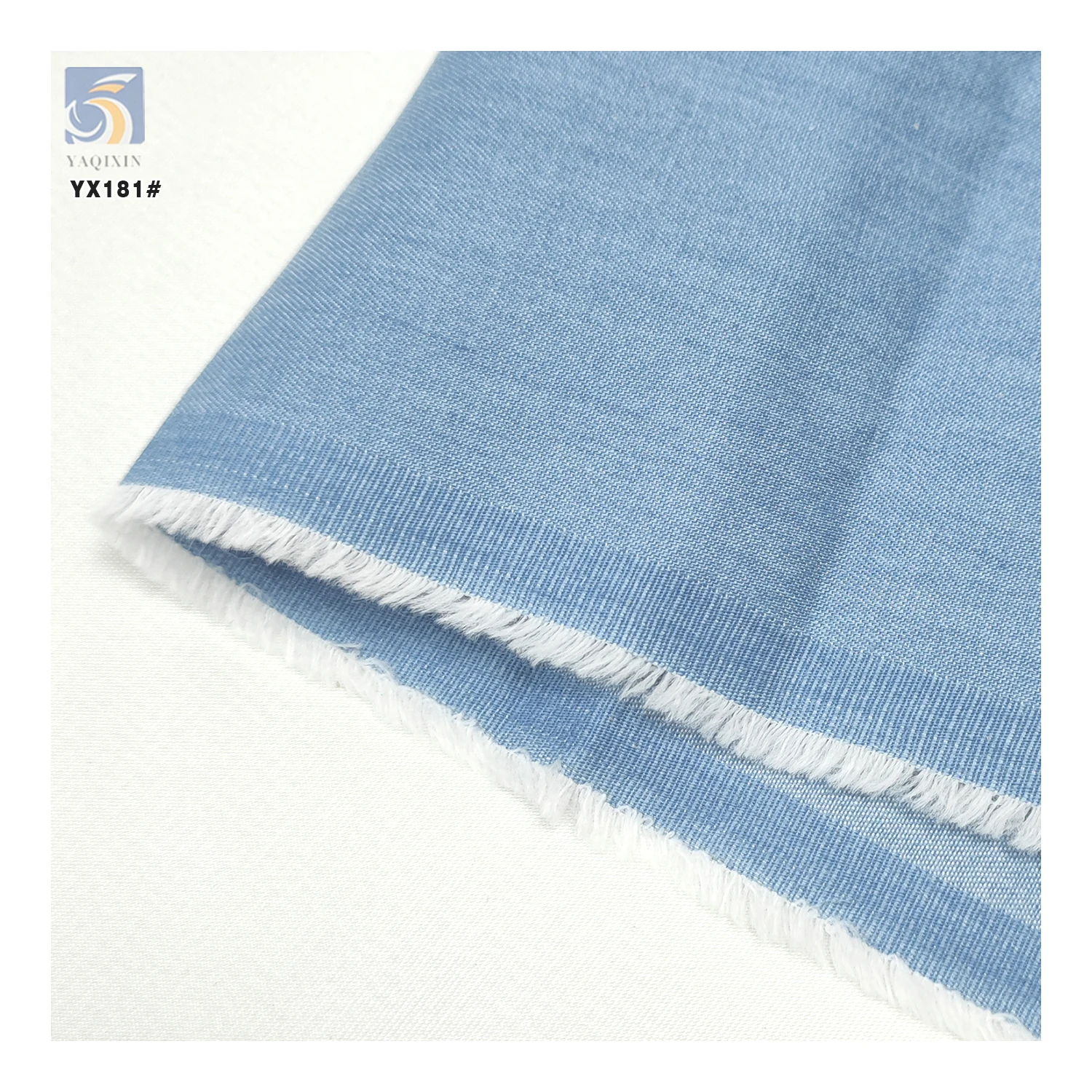 YX181 Wholesale Price Custom Thin Material Washed 4 oz Plain Denim Lightweight Cotton Fabric - 图片 3
