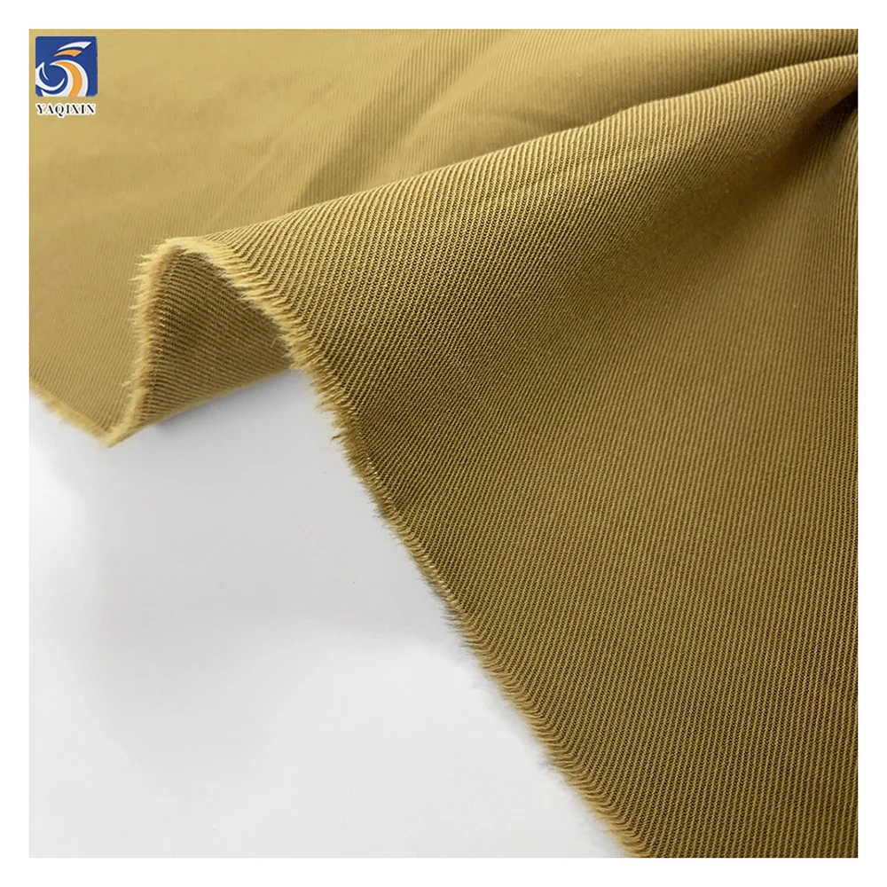 A2473 220g/m 50% Cotton 50% Lyocell Twill Fabric Khaki Polyester Cotton Blend Twill Fabric for Women's Windbreaker Jacket - 图片 4