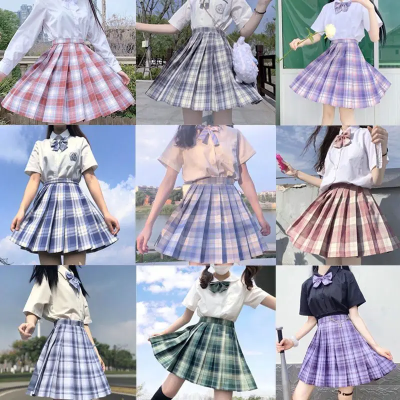 YX908 Wholesale Japanese School Uniform Skirt Fabric 180gsm Polyester Jk Yarn-Dyed Plaid Fabric for Students - 图片 3