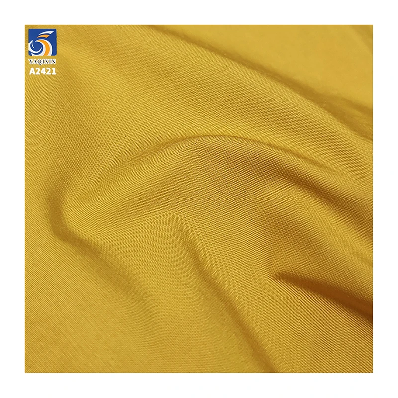 A2421 170g/m² 45% Cotton and 55% Nylon Blended Dark Bamboo Plain Poplin Fabric Poplin Cotton Dresses Fabric for Woman - 图片 6