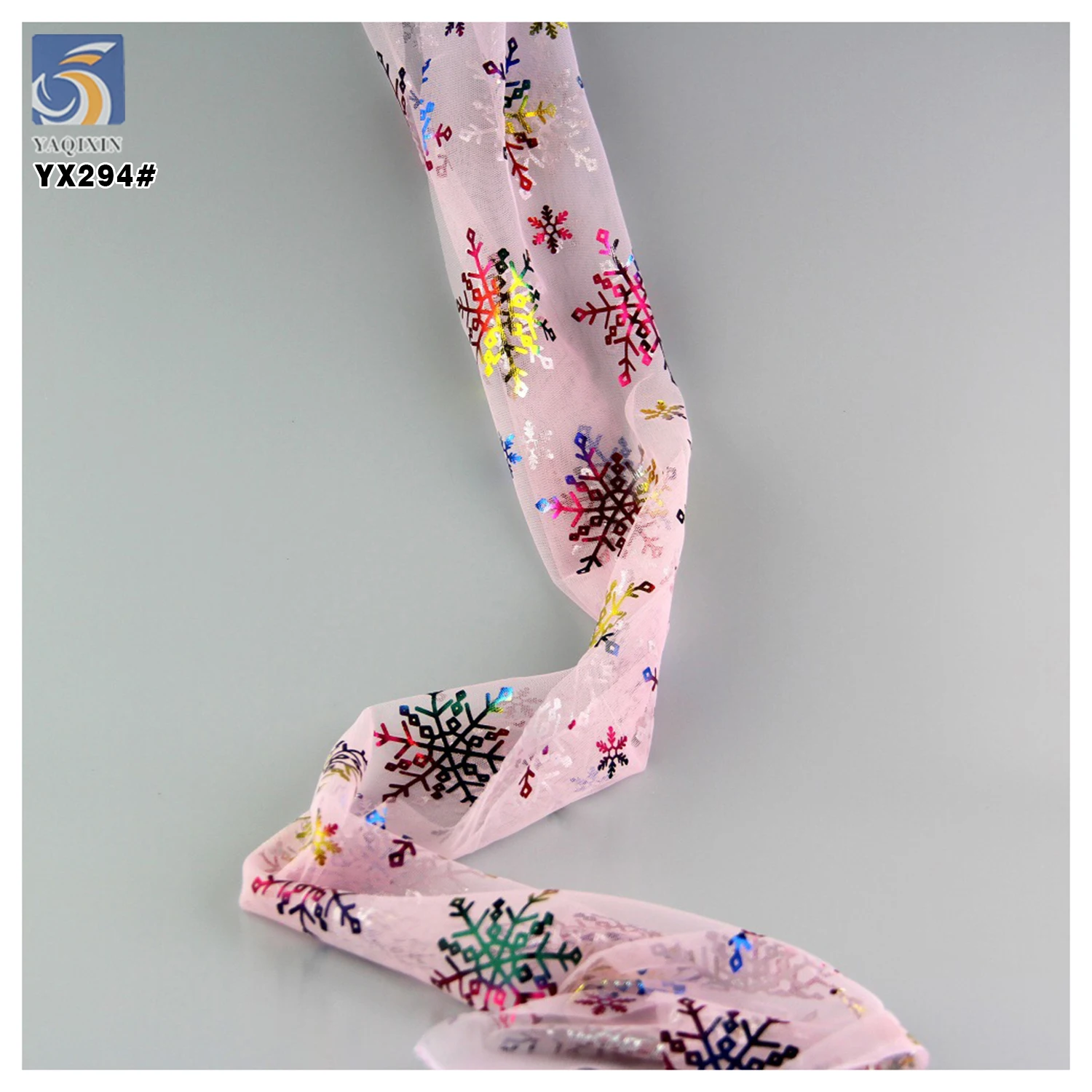 YX294 Frozen Girls Elsa Princess Dress Polyester Tulle Film Printed Fabric Christmas New Arrivals Holiday Fabrics - 图片 4
