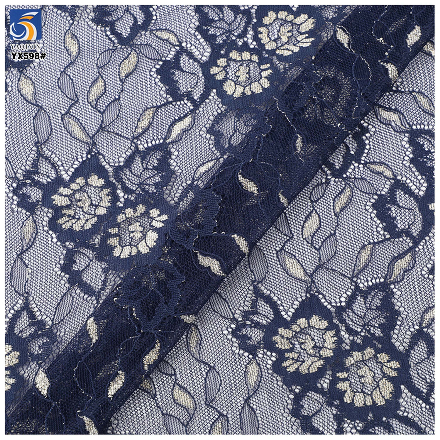 YX598 China Factory Cheap Lace Fabric Multicolor Peony Flowers Knitting Chantilly Lace Fabric for Children's Garments - 图片 5