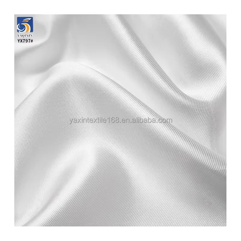 300D 195gsm Bride White Mikado Fabric Wholesale 100% Polyester Duchess Satin Mikado Elegant Fabric for Wedding Dress