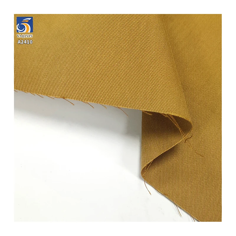 A2410 220gsm Soft Skin-friendly Dark Khaki Twill Chino Pants Fabric 65% Cotton 35% Lyocell Blend Cotton Twill Fabrics - 图片 4