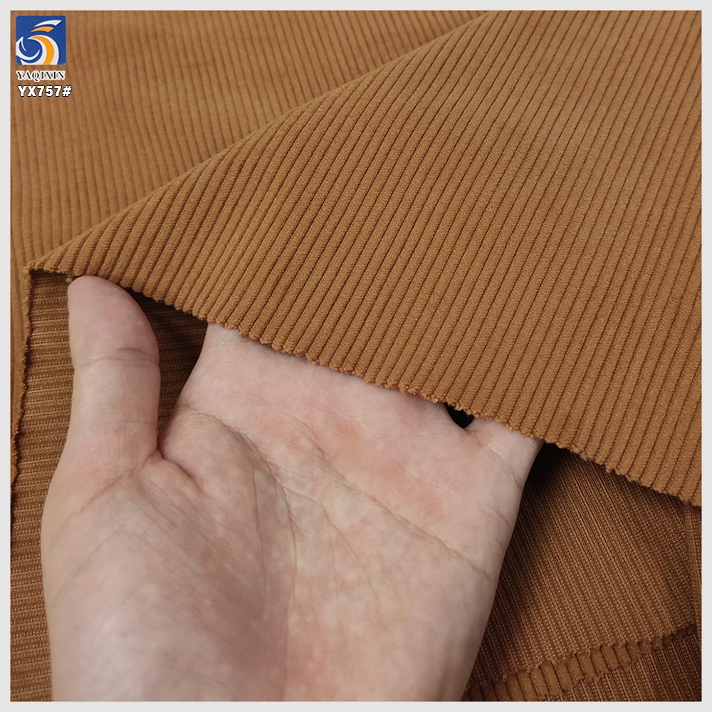 YX757 New 100 Polyester 8W Corduroy Fabric Cheap High Quality Woven Plain Corduroy Fabric for Jackets and Pants - 图片 4
