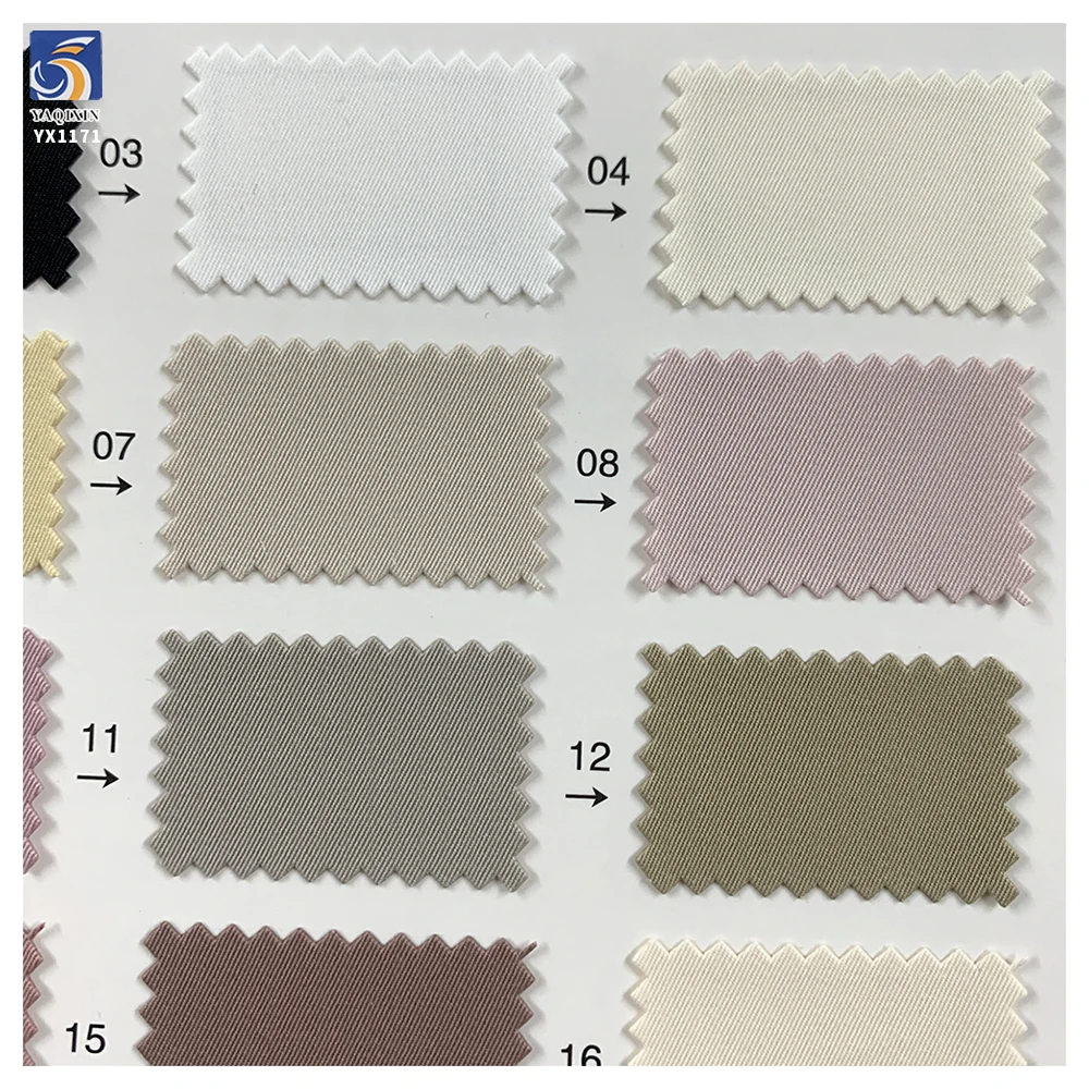 YX1171 China 100 Polyester Khaki Twill Fabric Roll Woven 240gsm 2/2 Cheap Thick Twill Fabric for Women's Pants Coats and Skirts - 图片 6