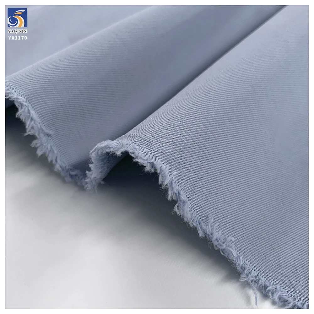YX1170 Thicken 280gsm 100% Polyester 3/3 Twill Washed Fabric 1 Meter Plain Dyed Polyester Twill Trench Coat Dress Fabric - 图片 3