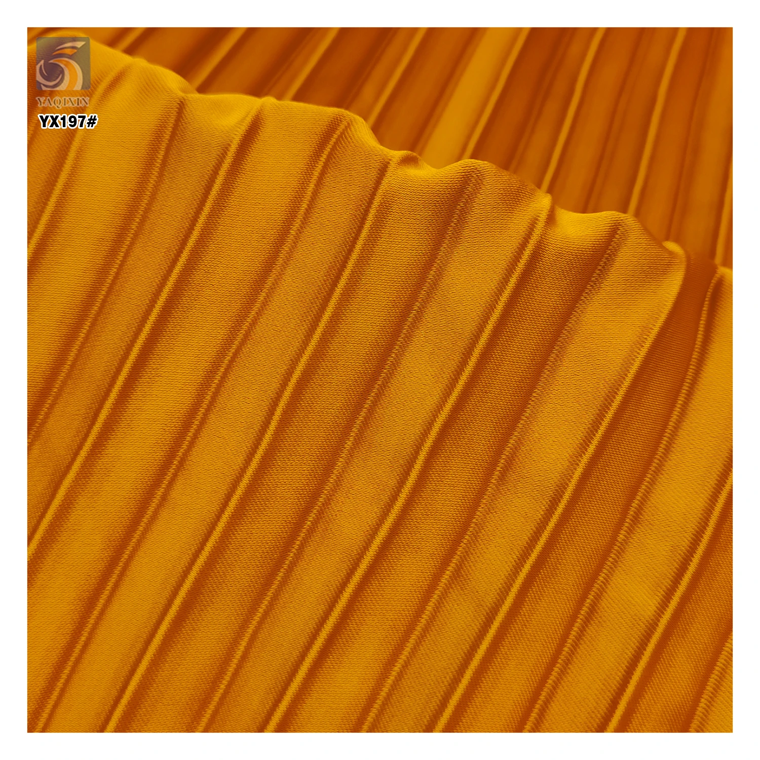 YX197 Good Quality Wedding 4810 Matte Satin Fabric 1cm Pleat Polyester Material Crinkle Pleated Satin Fabric - 图片 4