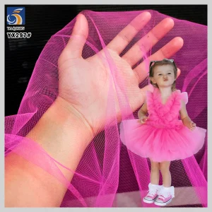 YX297 Thickened Stiffened 12gsm Wholesale  Polyester Single-Thread Knit Mesh Tulle Fabric for Short Skirt