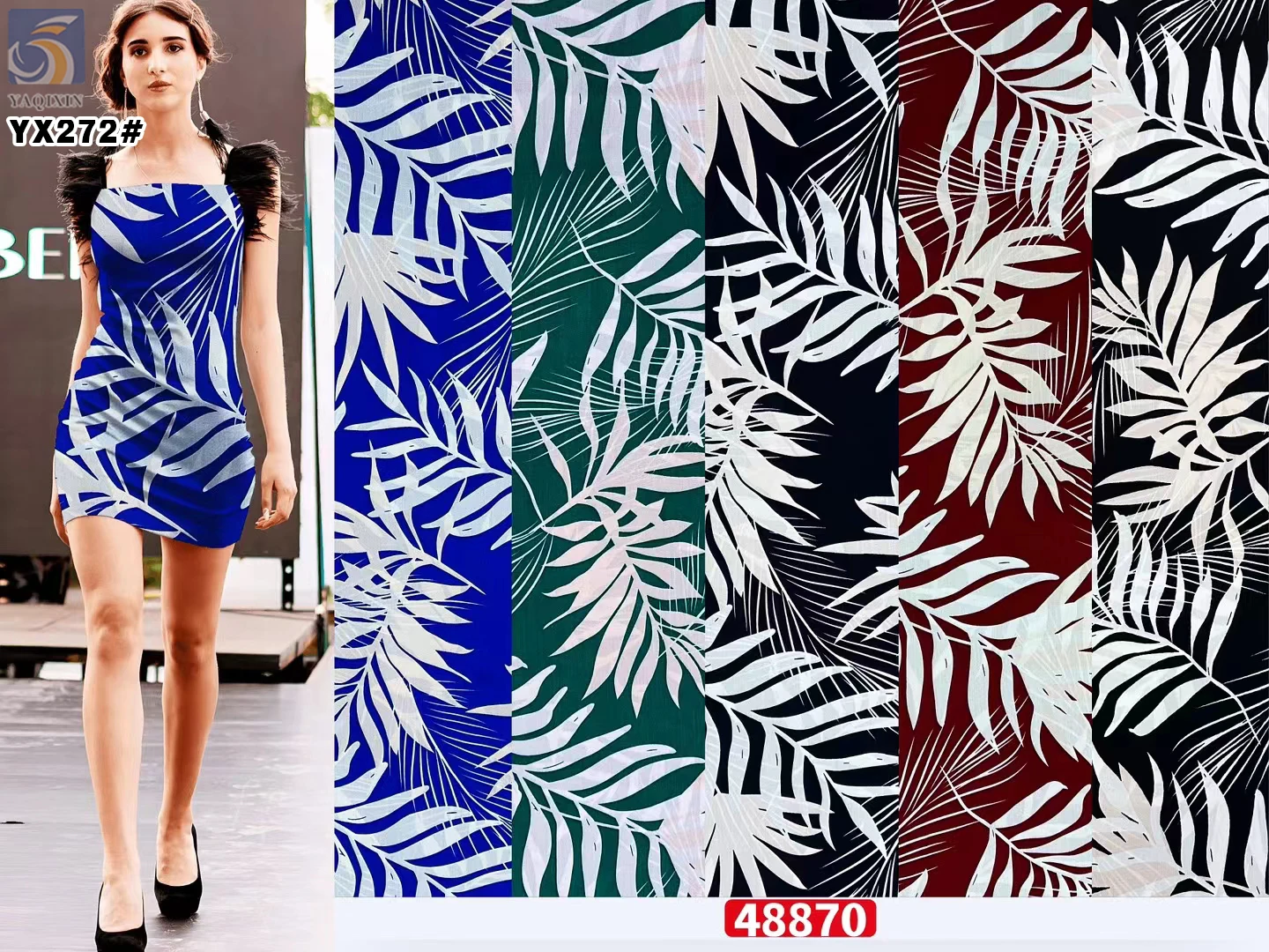 YX272 Cheap Rayon Fabric Polynesian Digital Print Design for Women's Dresses - 图片 5
