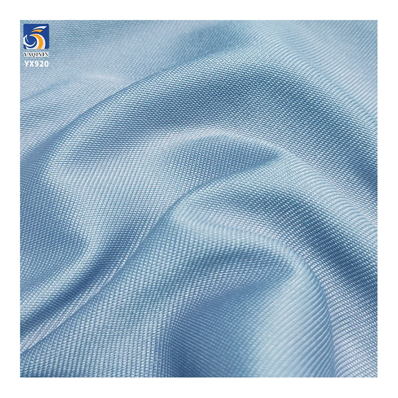 YX920 500D 270gsm Mikado Satin Fabric Online Sales Wholesale Polyester Matte Satin Light Blue Dress Mikado Fabric - 图片 3