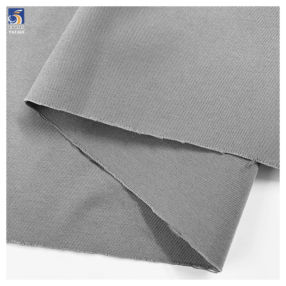 YX1169 Medium Weight 240gsm Gray and Khaki 3/3 Thick Twill Fabric Polyester Chiffon Twill Fabric for Trench Coat Woman - 图片 2