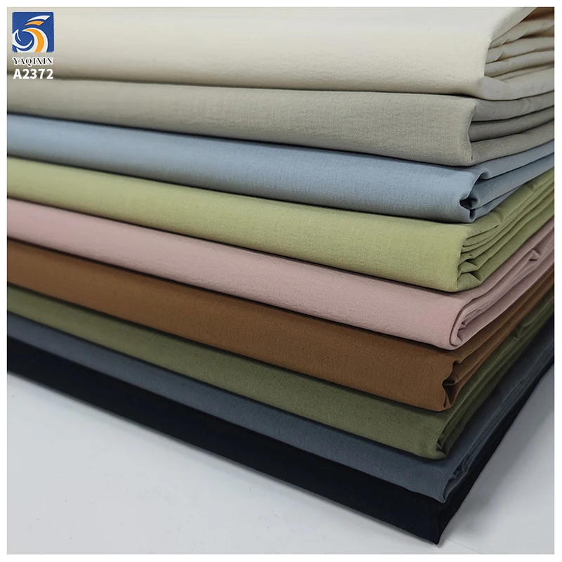 A2372 Custom Color 120gsm Lightweight Breathable Plain Stretch Fabric 95% Nylon 5% Spandex Fabric Pants Stretch Fabric - 图片 6