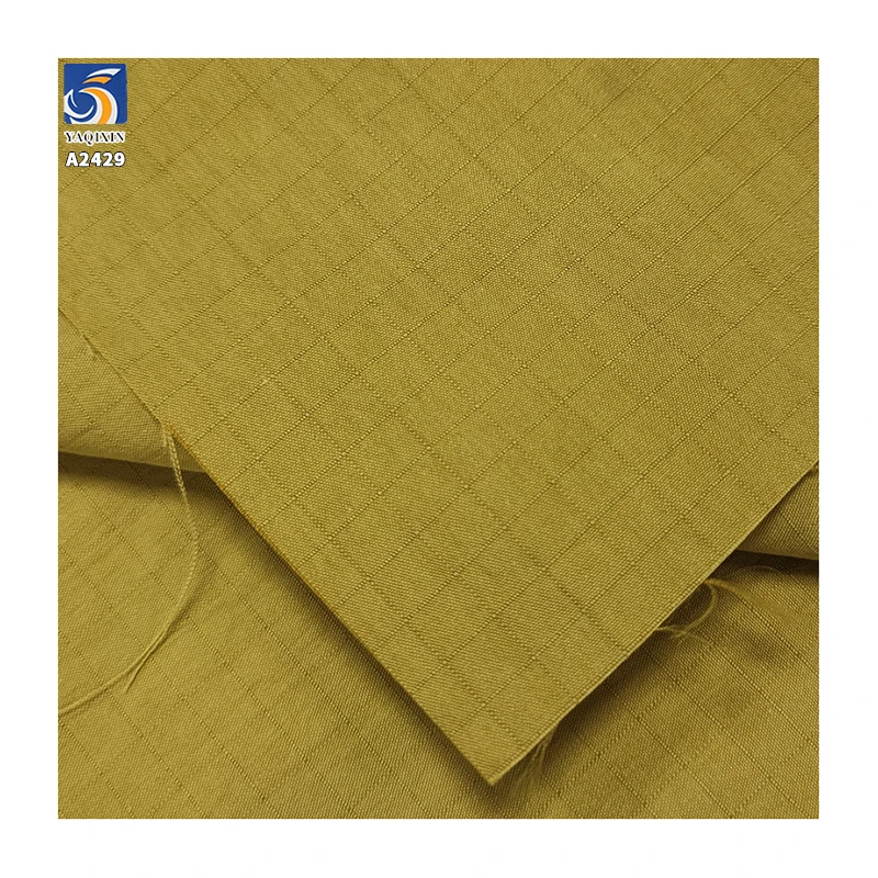 A2429 150g/m² 78% Cotton and 22% Nylon Blended 0.7cm Jacquard Plaid Fabric Textured Shirt Dress Wash-Free Plaid Fabric - 图片 5