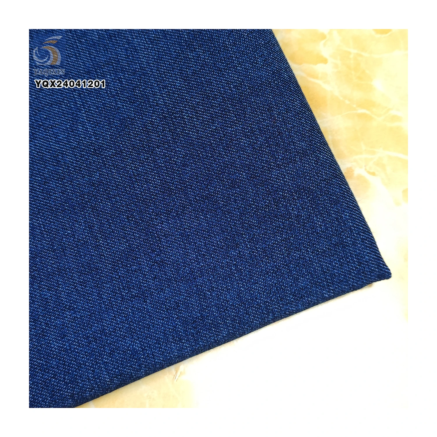 MOQ 5 Meters Wholesale 200gsm Jeans 100% Cotton Denim Washed Fabric 6 OZ Dark Denim Fabric for Sale - 图片 3