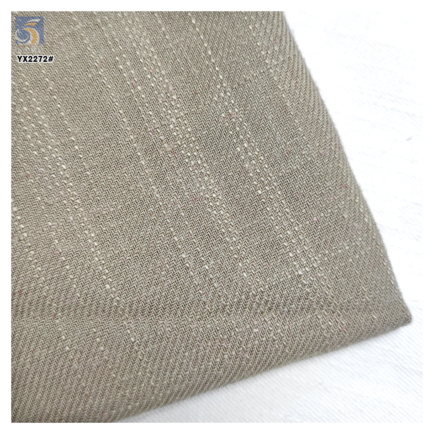 YX2272 High Quality 180gsm Twill Slub Cotton Fabric Woven Pure Color 55% Linen 45% Cotton Blend Fabric for Shirt/Pants - 图片 3