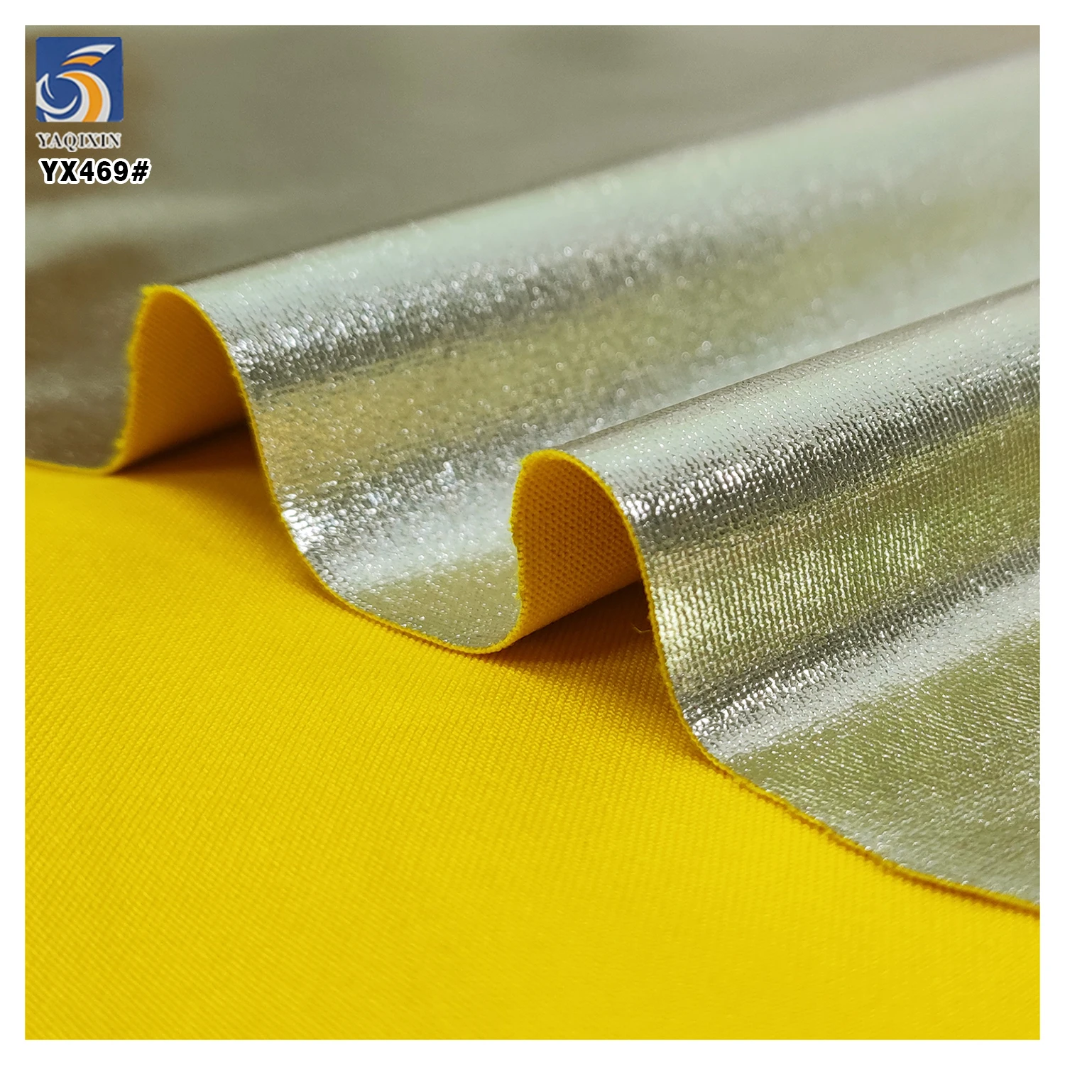YX469 Laser 95 Polyester 5 Spandex Shiny Stretch Knit Fabric Single-sided Polyester Golden Shiny Fabric for Prom Dress - 图片 5