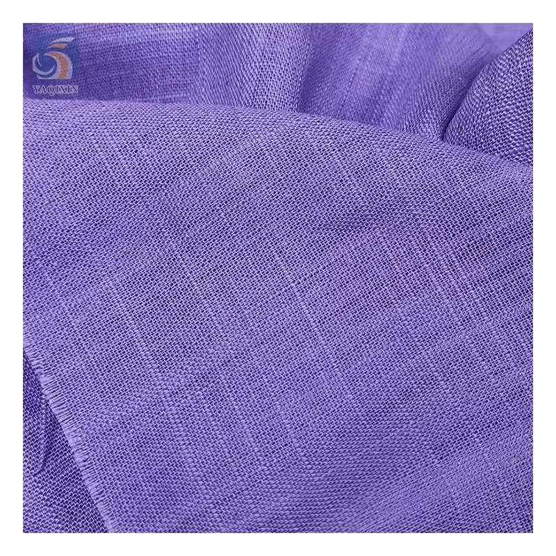 YX2377-1 Wholesale 120gsm Washed 100% Linen Fabric for Men Shirt - 图片 2