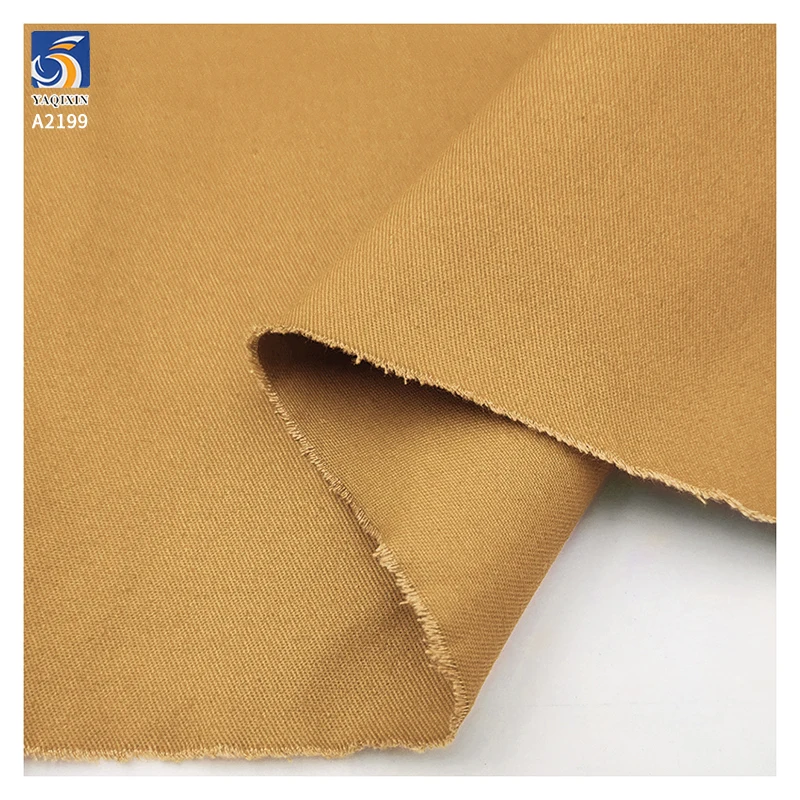 A2199 Ready Made High Quality 270gsm Woven Combed 100% Cotton Twill Fabric Khaki Twill Fabric for Shirts Skirts - 图片 3
