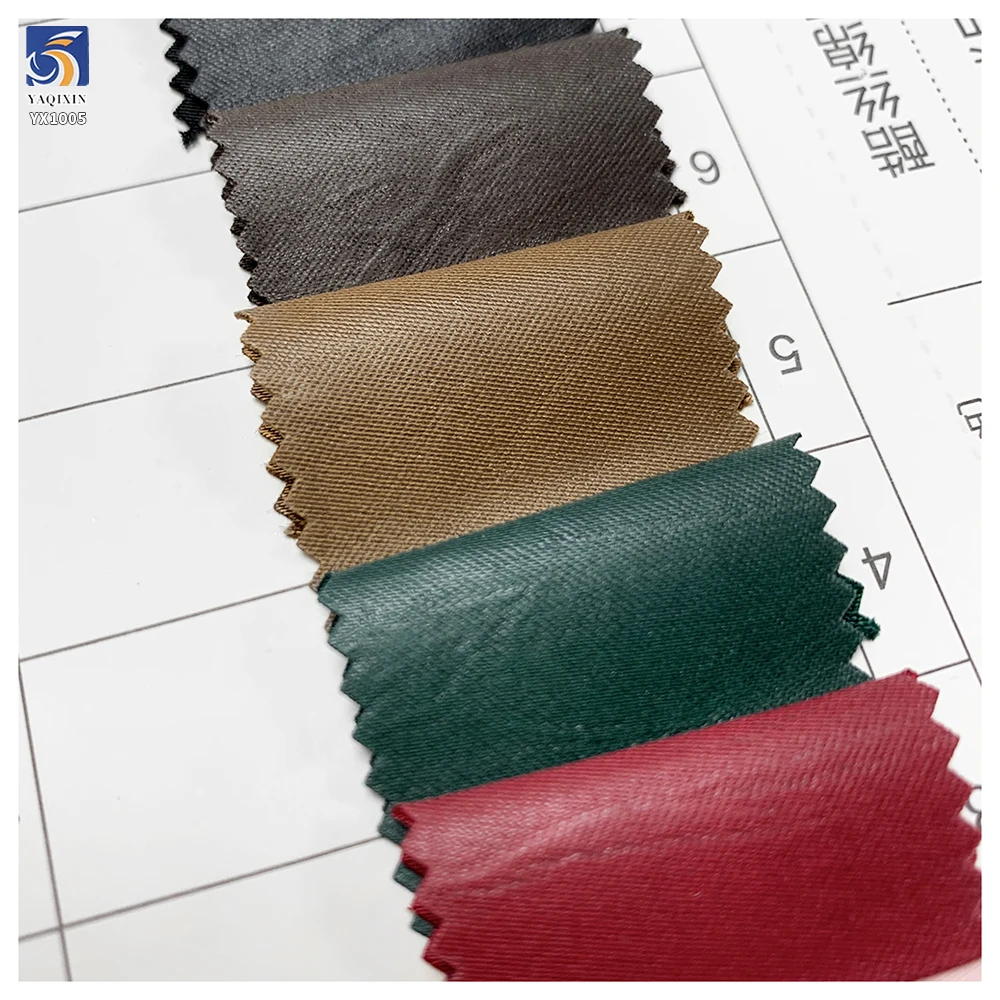 YX1005 180gsm 100% Polyester Woven Like Leather Fabric Hot Stamping Wrinkled Polyester Acetate Satin Fabric - 图片 5