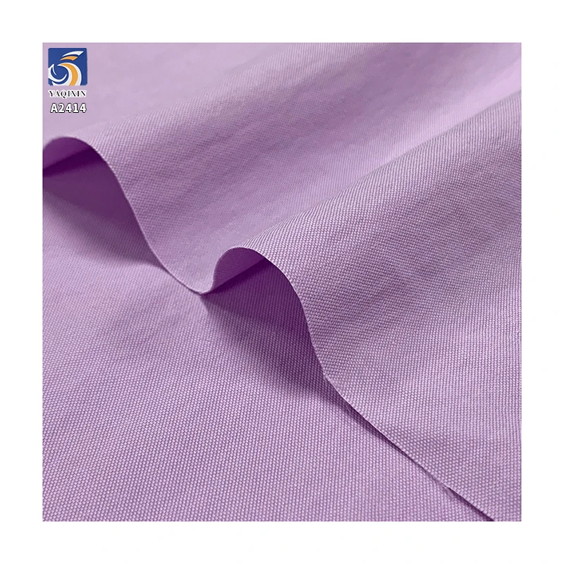 A2414 200g/m² Cotton and Nylon Blend 32 Fine Beads Canvas Fabric Plain Canvas Little Cat Eye Shirt Cotton Wide Leg Pants Fabric - 图片 4